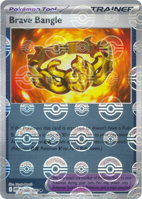 White Flare Brave Bangle #80/86 Pokeball Holo